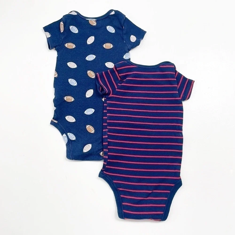 Carter's football print baby bodysuits